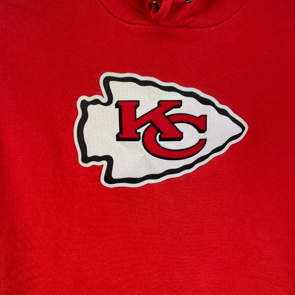 Kansas City Chiefs Fanatics Red Pullover Hoodie Sweatshirt Mens Large NFL Fleece - Picture 2 of 8